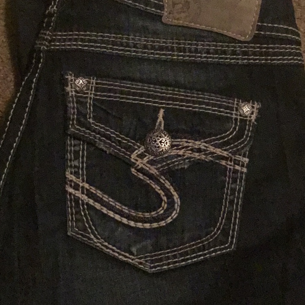 Silver Jean Capris